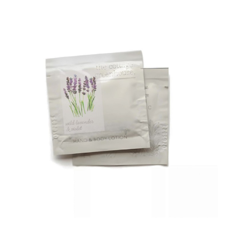 The Cottage Greenhouse Wild Lavender & Violet Handcream Foil Packets 25's 