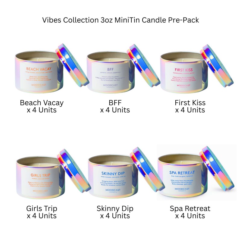 Moodcast  Vibes 3oz Mini Tin Candle Starter Pre-Pack