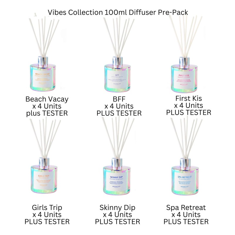 Moodcast  Vibes 100ml Diffuser Starter Pre-Pack