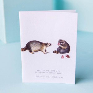 TokyoMilk Card Racoons Your Day