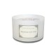 k.hall designs Washed Cotton White Glass Candle 24oz 