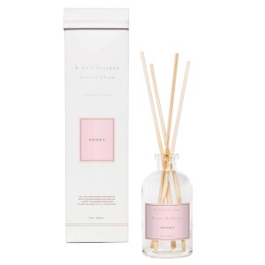 K. Hall Designs Peony 8oz Scented Reed Diffuser