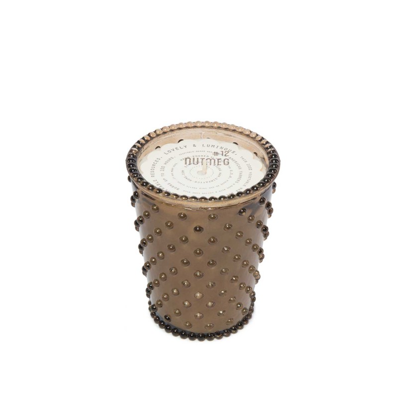 Simpatico Nutmeg #12 Hobnail Glass Candle 