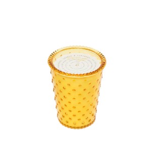 Simpatico Meyer lemon #97 Hobnail Glass Candle 